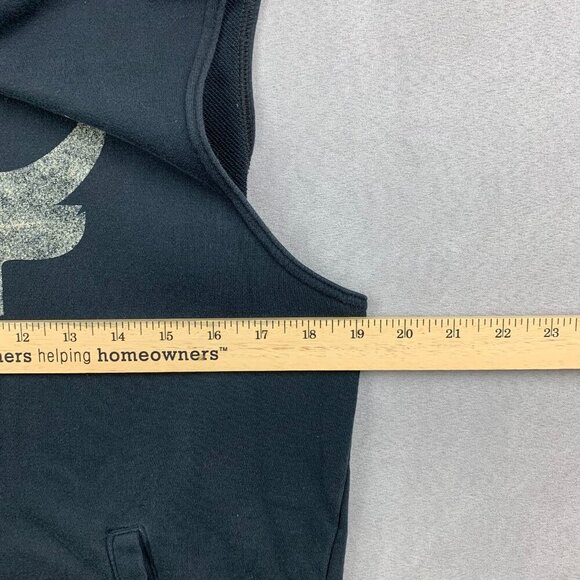 Under Armour Project Rock Mens Sweater Small Black Hoodie Sleeveless Brahma Bull - Picture 5 of 8